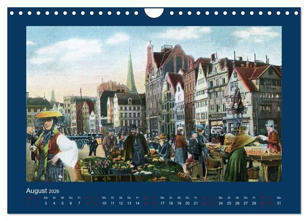 Produktbild: Lebendiges Hamburg von 1888 bis 1918 (Wandkalender 2026 DIN A4 quer), CALVENDO Monatskalender