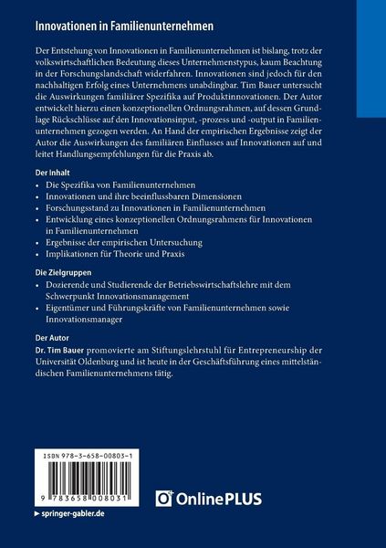 Produktbild: Innovationen in Familienunternehmen