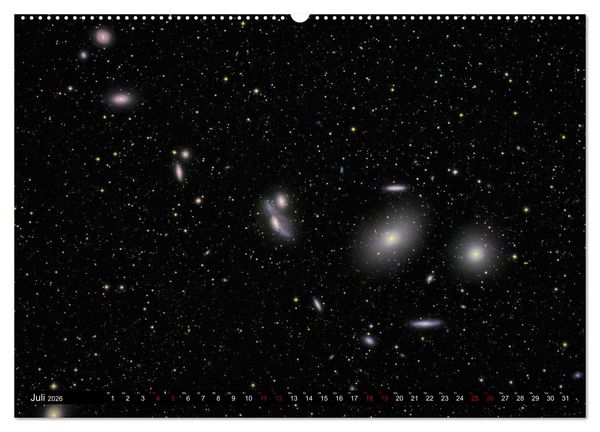 Produktbild: Galaxien des Nordhimmels (hochwertiger Premium Wandkalender 2026 DIN A2 quer), Kunstdruck in Hochglanz