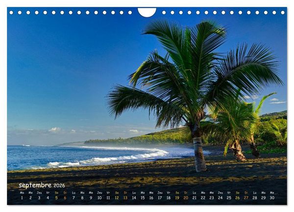Produktbild: La R&egrave;union - C&ocirc;tes fantastiques et paysage montagneux (Calendrier mural 2026 DIN A4 vertical), CALVENDO calendrier mensuel