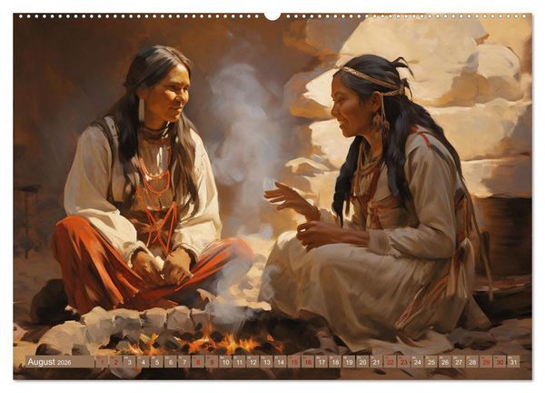 Produktbild: Indianische Impressionen (Wandkalender 2026 DIN A2 quer), CALVENDO Monatskalender