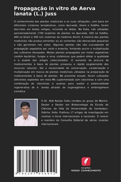 Produktbild: Propaga&ccedil;&atilde;o in vitro de Aerva lanata (L.) Juss