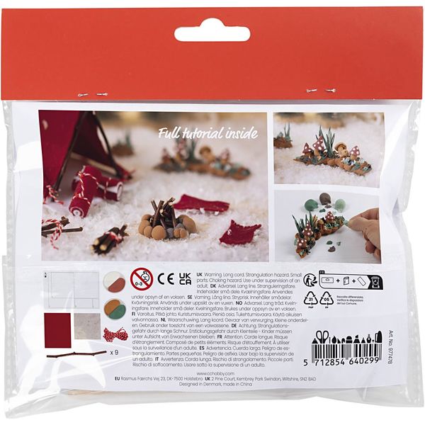 Produktbild: Creativ Company DIY Sets Miniaturen Mini Kreativ Set Wichtelt&uuml;r, Campen gehen, Kreativ Box