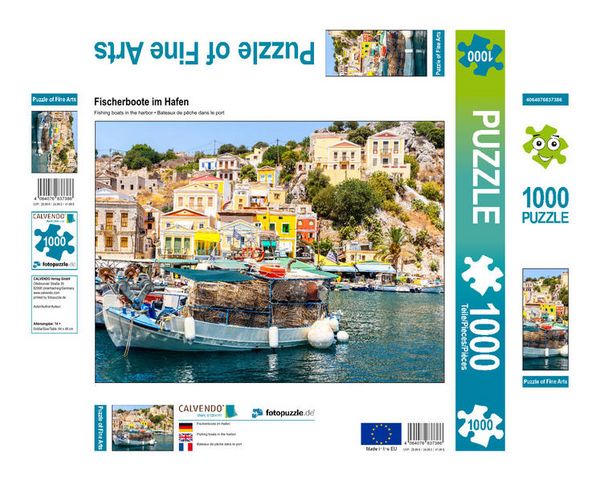 Produktbild: CALVENDO Puzzle Fischerboote im Hafen | 1000 Teile Lege-Gr&ouml;&szlig;e 64x48cm Foto-Puzzle f&uuml;r gl&uuml;ckliche Stunden