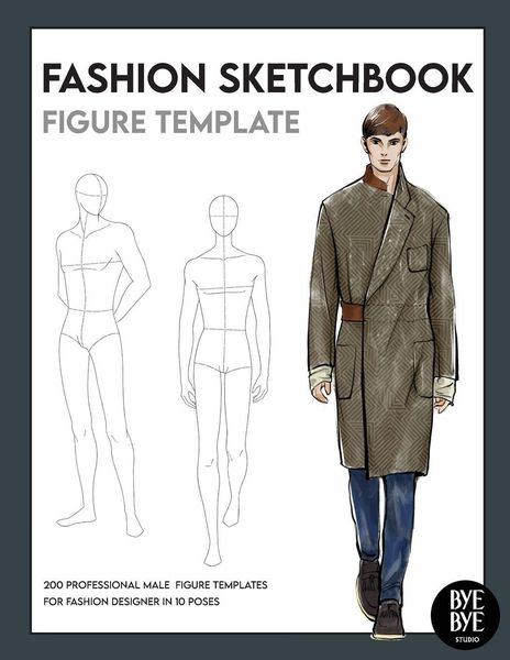 Produktbild: Fashion Sketchbook Male Figure Template