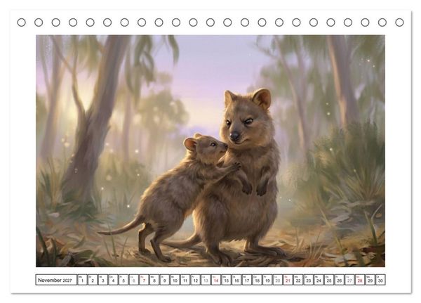 Produktbild: Quokkas - Gl&uuml;ckliche Momente im australischen Busch (Tischkalender 2027 DIN A5 quer), CALVENDO Monatskalender
