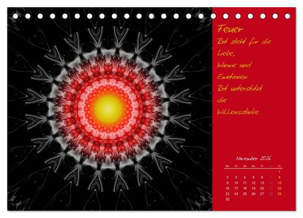 Produktbild: Kleine Chakrenlehre (Tischkalender 2026 DIN A5 quer), CALVENDO Monatskalender