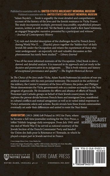 Produktbild: The Choice of the Jews under Vichy