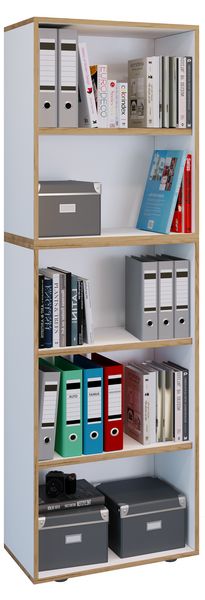 Produktbild: Holz B&uuml;ro Regal B&uuml;cher Ordner Salia 5fach B. 60 cm