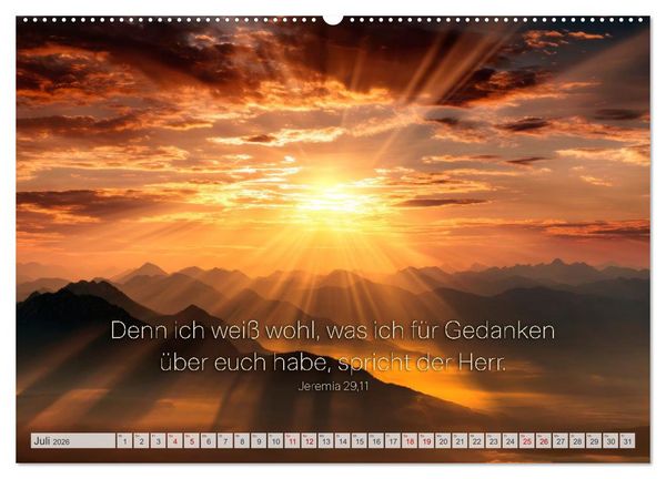Produktbild: Psalmen und Bibelverse - Himmlische Botschaften (hochwertiger Premium Wandkalender 2026 DIN A2 quer), Kunstdruck in Hochglanz