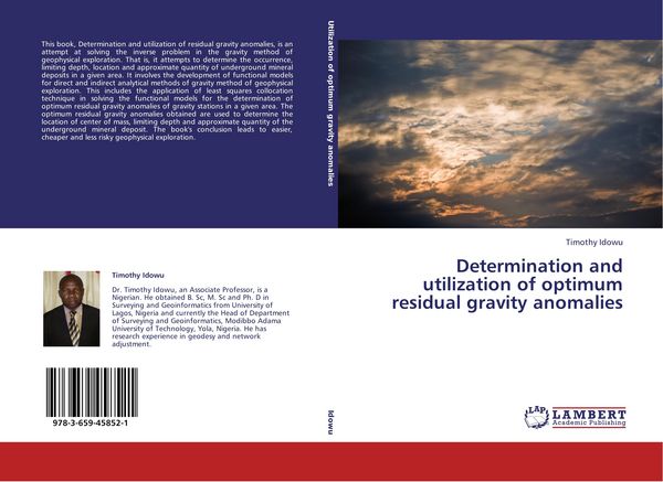 Produktbild: Determination and utilization of optimum residual gravity anomalies