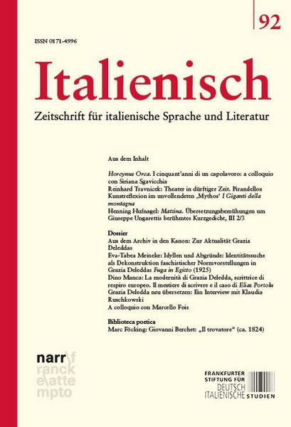 Produktbild: Italienisch Band 92 | 46. Jahrgang, Heft 2