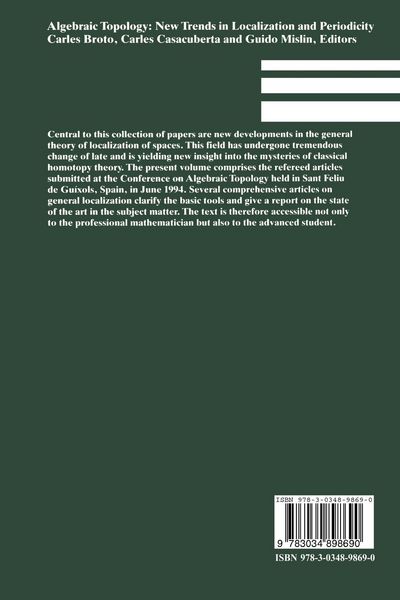 Produktbild: Algebraic Topology: New Trends in Localization and Periodicity