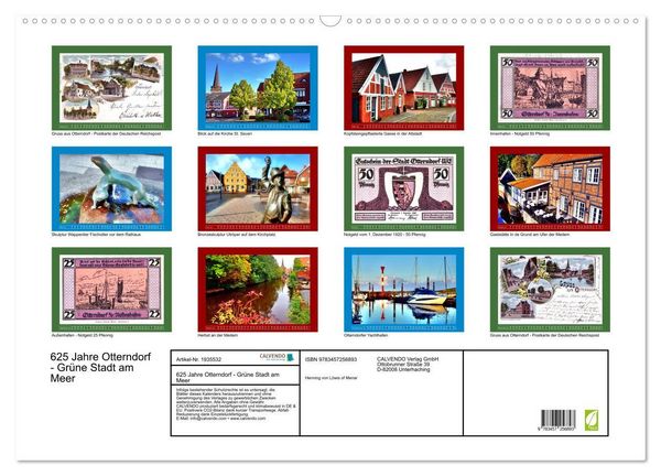 Produktbild: 625 Jahre Otterndorf - Gr&uuml;ne Stadt am Meer (Wandkalender 2026 DIN A2 quer), CALVENDO Monatskalender