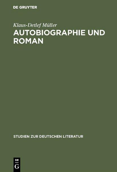 Produktbild: Autobiographie und Roman