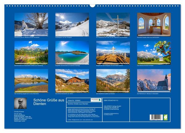 Produktbild: Sch&ouml;ne Gr&uuml;&szlig;e aus Dienten (Wandkalender 2026 DIN A2 quer), CALVENDO Monatskalender