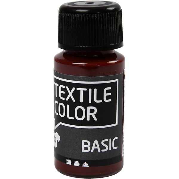 Creativ Company Textilfarbe, Braun, 50 ml, 1 Fläschchen