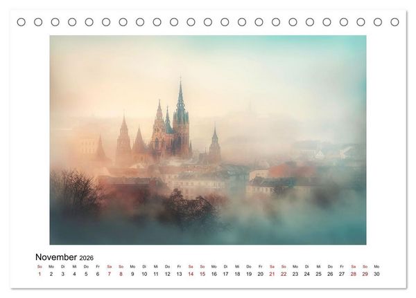 Produktbild: Fantasiest&auml;dte (Tischkalender 2026 DIN A5 quer), CALVENDO Monatskalender
