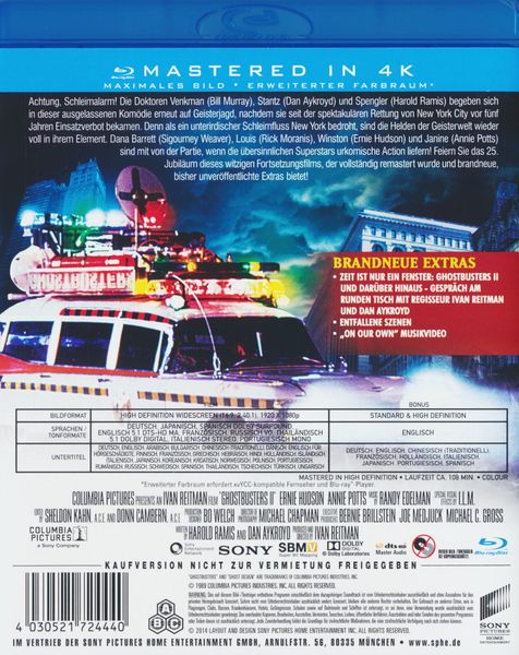 Ghostbusters 2 - Sie sind zurück  (Mastered in 4K)