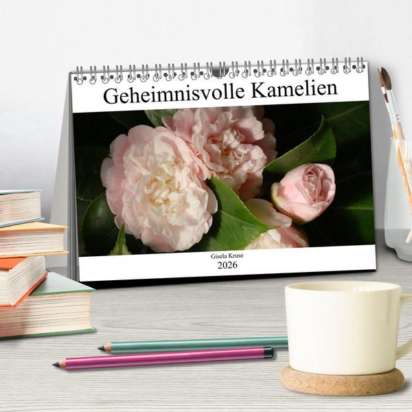 Produktbild: Geheimnisvolle Kamelien (Tischkalender 2026 DIN A5 quer), CALVENDO Monatskalender