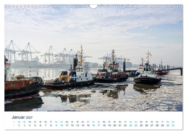 Produktbild: Schiffe gucken im Hamburger Hafen (Wandkalender 2027 DIN A3 quer), CALVENDO Monatskalender