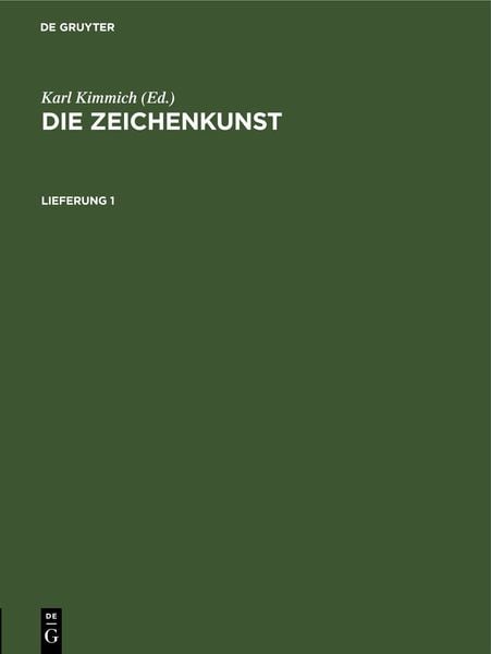 Produktbild: Die Zeichenkunst. Lieferung 1