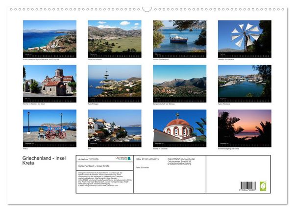 Produktbild: Griechenland - Insel Kreta (Wandkalender 2026 DIN A2 quer), CALVENDO Monatskalender