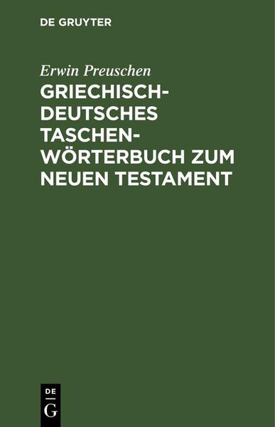 Produktbild: Griechisch-deutsches Taschenw&ouml;rterbuch zum Neuen Testament