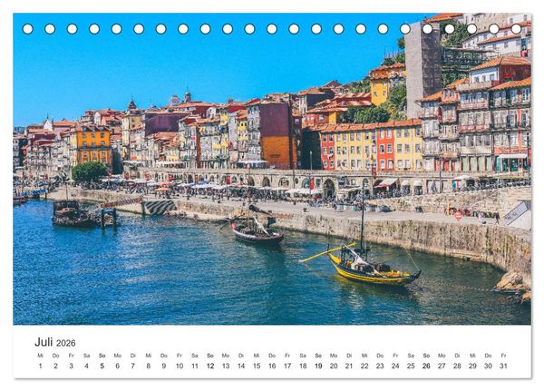 Produktbild: Sonnige Gr&uuml;&szlig;e aus Portugal (Tischkalender 2026 DIN A5 quer), CALVENDO Monatskalender