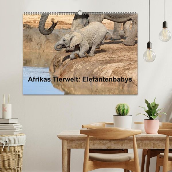 Produktbild: Afrikas Tierwelt: Elefantenbabys (Wandkalender 2026 DIN A2 quer), CALVENDO Monatskalender