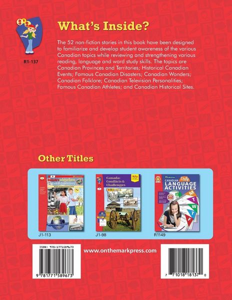 Produktbild: 52 Weekly Nonfiction Stories About Canada Grades 6-7