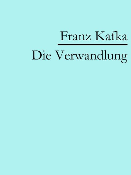 Produktbild: Die Verwandlung