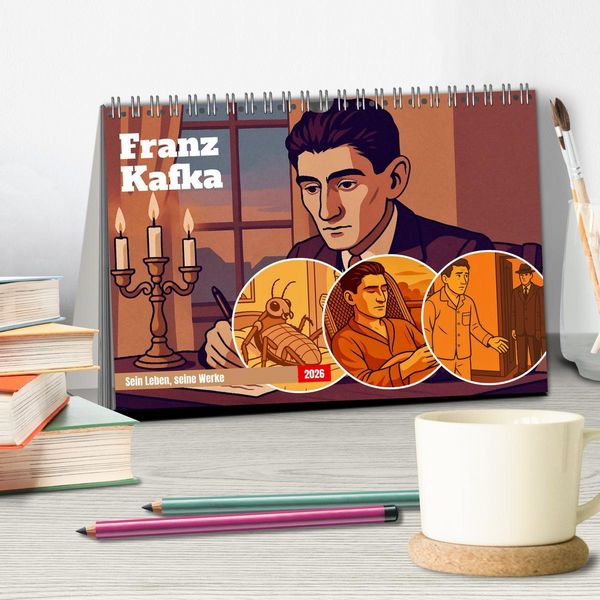 Produktbild: Franz Kafka (Tischkalender 2026 DIN A5 quer), CALVENDO Monatskalender
