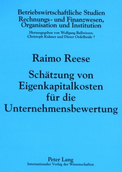 Produktbild: Sch&auml;tzung von Eigenkapitalkosten f&uuml;r die Unternehmensbewertung