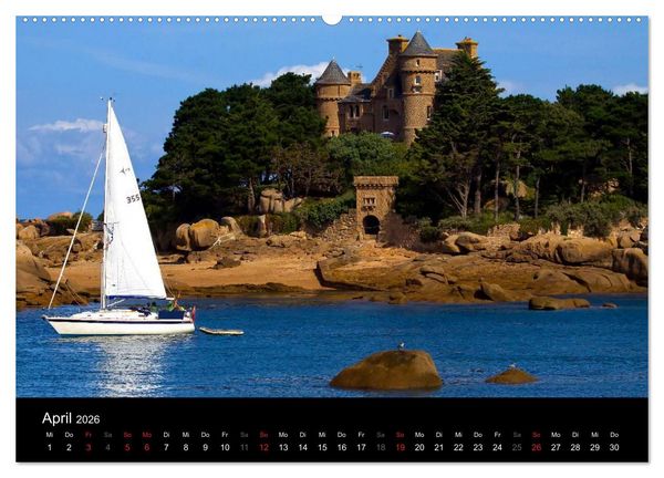 Produktbild: Bretagne - Fotoreise von der Cote de Granit Rose zur Ile de Brehat (hochwertiger Premium Wandkalender 2026 DIN A2 quer), Kunstdruck in Hochglanz