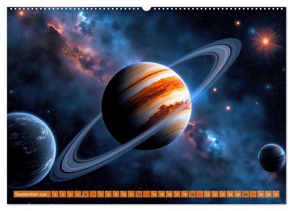 Produktbild: Ferne Galaxien (hochwertiger Premium Wandkalender 2026 DIN A2 quer), Kunstdruck in Hochglanz