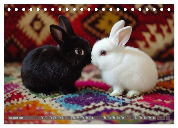 Produktbild: A Cuddly Rabbit Life (Desk Calendar 2026 DIN A5 landscape), CALVENDO 12 Month DeskCalendar