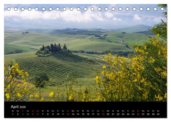Produktbild: Toskana &ndash; Traumlandschaft in Italien (Tischkalender 2026 DIN A5 quer), CALVENDO Monatskalender