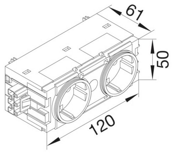 Produktbild: GS20009016 Elektro-Sockelleisten-Zubeh&ouml;r Steckdosencontainer Wei&szlig; 1St.