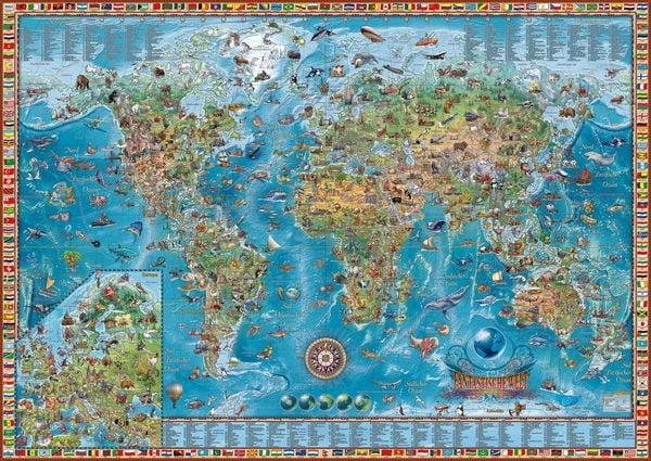 Produktbild: Kinderweltkarte "Fantastische Welt"