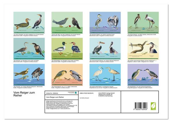Produktbild: Vom Reiger zum Reiher (hochwertiger Premium Wandkalender 2026 DIN A2 quer), Kunstdruck in Hochglanz