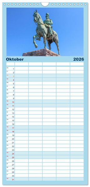 Produktbild: Familienplaner 2026 - Altes K&ouml;ln - Denkm&auml;ler und Historische Bauten mit 5 Spalten (Wandkalender, 21 x 45 cm) CALVENDO