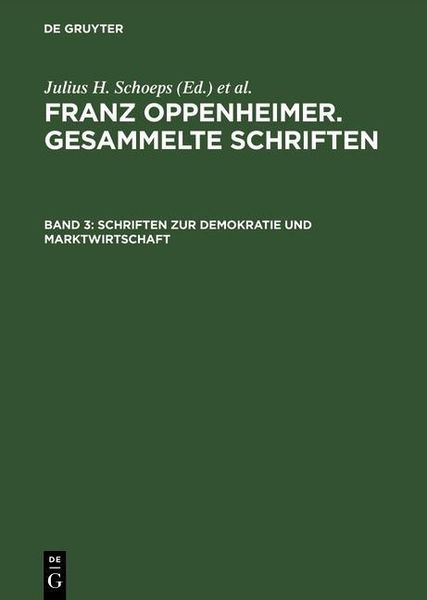 Produktbild: Schriften zur Demokratie und Marktwirtschaft