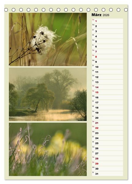 Produktbild: Harmonie der Farben in Landschaft und Natur (Tischkalender 2026 DIN A5 hoch), CALVENDO Monatskalender