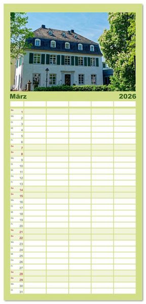 Produktbild: Familienplaner 2026 - Hennef - Stadt der 100 D&ouml;rfer mit 5 Spalten (Wandkalender, 21 x 45 cm) CALVENDO