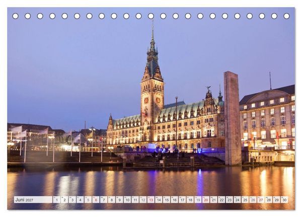 Produktbild: Hansestadt Hamburg (Tischkalender 2027 DIN A5 quer), CALVENDO Monatskalender