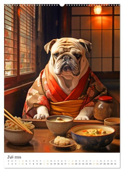 Produktbild: Hunde & Ramen - Ein Jahr voller Genuss und Freude (Wandkalender 2026 DIN A2 hoch), CALVENDO Monatskalender