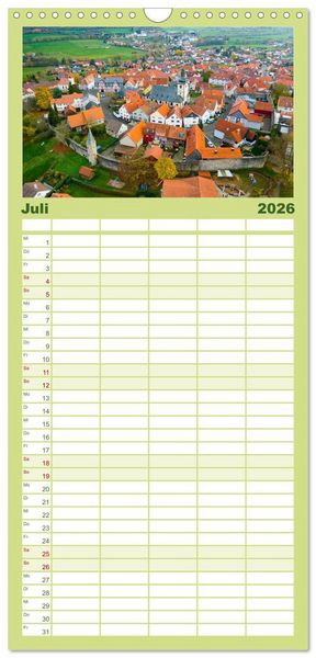 Produktbild: Familienplaner 2026 - Ein Blick auf Herbstein mit 5 Spalten (Wandkalender, 21 x 45 cm) CALVENDO