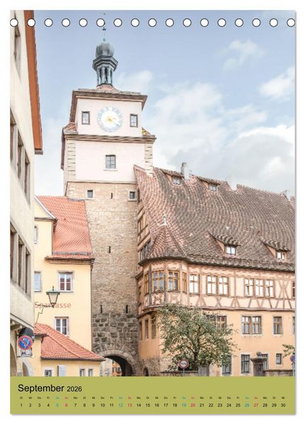 Produktbild: Rothenburg ob der Tauber (Tischkalender 2026 DIN A5 hoch), CALVENDO Monatskalender