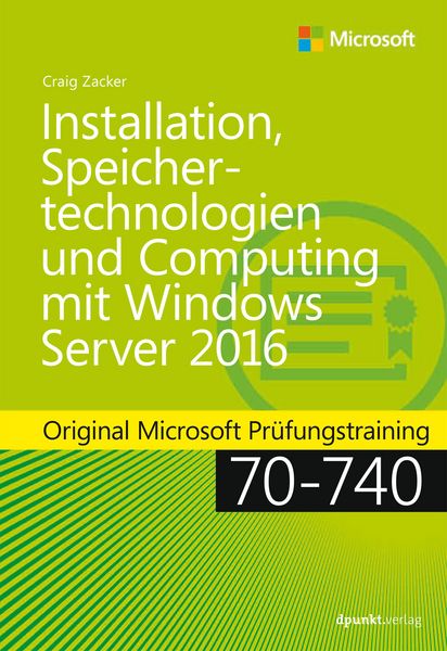 Produktbild: Installation, Speichertechnologien und Computing mit Windows Server 2016